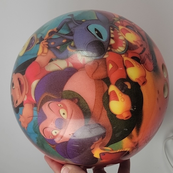 lilo and stitch bowling ball Kids 8.12lb With Disney Bag - Picture 5 of 11